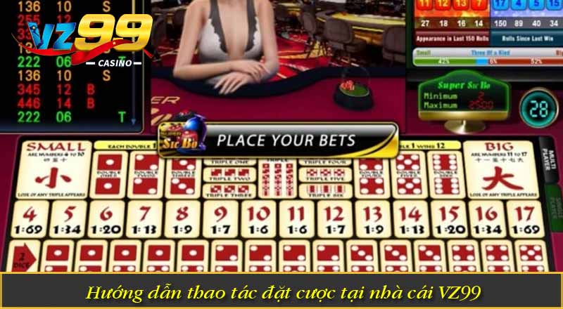 Hướng dẫn thao tác đặt cược tại nhà cái VZ99